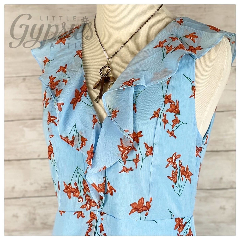 Little Blue Autumn Cottagecore Dress - Picture 2 of 6